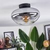 Mertola Plafoniera Chiaro, Grigio fumo, 1-Luce