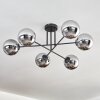 Gastor Plafoniera, Lampada a sfera 15 cm Cromo, Grigio fumo, 6-Luci