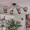 Gastor Plafoniera, Lampada a sfera 80 cm Cromo, Grigio fumo, 6-Luci