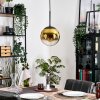 Gastor Lampadario a sospensione, Lampada a sfera 20 cm Oro, Chiaro, 1-Luce