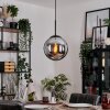 Gastor Lampadario a sospensione, Lampada a sfera 25 cm Grigio fumo, 1-Luce