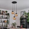 Gastor Lampadario a sospensione, Lampada a sfera 30 cm Ambrato, 3-Luci