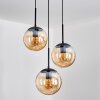 Gastor Lampadario a sospensione, Lampada a sfera 30 cm Ambrato, 3-Luci