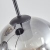 Soutinho Lampadario a sospensione, Lampada a sfera Chiaro, Grigio fumo, 4-Luci