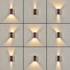 Woods Lampada da parete per esterno, Lampade Up & Down LED Aspetto del legno, Nero, 1-Luce