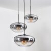 Mertola Lampadario a sospensione, Lampada a sfera Nero, 3-Luci