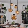 Gastor Lampadario a sospensione, Lampada a sfera 45 cm Nero, 5-Luci