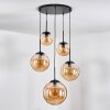 Gastor Lampadario a sospensione, Lampada a sfera 45 cm Nero, 5-Luci