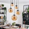 Gastor Lampadario a sospensione, Lampada a sfera 45 cm Nero, 5-Luci