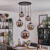 Gastor Lampadario a sospensione, Lampada a sfera 45 cm Nero, 5-Luci