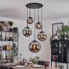 Gastor Lampadario a sospensione, Lampada a sfera 45 cm Nero, 5-Luci