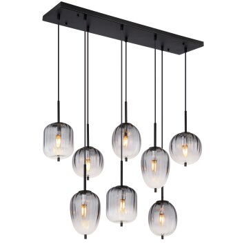 Illuminazione Globo Lighting ATTILA Lampadario a sospensione Nero, 8-Luci