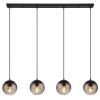 Illuminazione Globo Lighting DALLERTA Lampadario a sospensione Nero, 4-Luci