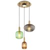 Illuminazione Globo Lighting NORMY Lampadario a sospensione Ottone, 3-Luci