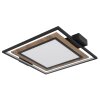 Illuminazione Globo Lighting GABALDO Plafoniera LED Aspetto del legno, Nero, Bianco, 1-Luce