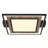 Illuminazione Globo Lighting GABALDO Plafoniera LED Aspetto del legno, Nero, Bianco, 1-Luce