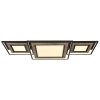 Illuminazione Globo Lighting GABALDO Plafoniera LED Aspetto del legno, Nero, Bianco, 1-Luce