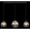 Illuminazione Globo Lighting Newcastle Lampadario a sospensione Nero, 3-Luci