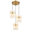 Illuminazione Globo Lighting Gorley Lampadario a sospensione Oro, 3-Luci