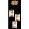 Illuminazione Globo Lighting Gorley Lampadario a sospensione Oro, 3-Luci