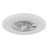 Illuminazione Globo Lighting Alva Lampada con ventilatore LED Bianco, 1-Luce, Telecomando, Cambia colore