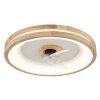 Illuminazione Globo Lighting Gatian Lampada con ventilatore LED Marrone scuro, Bianco, 1-Luce, Telecomando