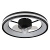 Illuminazione Globo Lighting Gatian Lampada con ventilatore LED Nero, 1-Luce, Telecomando