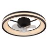 Illuminazione Globo Lighting Gatian Lampada con ventilatore LED Nero, 1-Luce, Telecomando