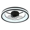 Illuminazione Globo Lighting Gatian Lampada con ventilatore LED Nero, 1-Luce, Telecomando