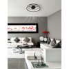 Illuminazione Globo Lighting Gatian Lampada con ventilatore LED Nero, 1-Luce, Telecomando