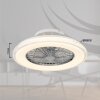 Illuminazione Globo Lighting Corusso Lampada con ventilatore LED Cromo, 1-Luce, Telecomando