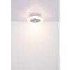 Illuminazione Globo Lighting Corusso Lampada con ventilatore LED Cromo, 1-Luce, Telecomando