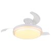 Illuminazione Globo Lighting Beliz Lampada con ventilatore LED Bianco, 1-Luce, Telecomando