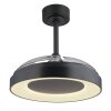 Illuminazione Globo Lighting Elina Lampada con ventilatore LED Grigio, 1-Luce, Telecomando, Cambia colore