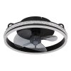 Illuminazione Globo Lighting Cataleya Lampada con ventilatore LED Nero, 1-Luce, Telecomando