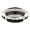 Illuminazione Globo Lighting Kendall Lampada con ventilatore LED Nero, 1-Luce, Telecomando