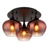 Illuminazione Globo Lighting Maxy Plafoniera Cromo, Nero, 3-Luci