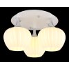 Illuminazione Globo Lighting Maxy Plafoniera Cromo, Bianco, 3-Luci