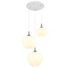 Illuminazione Globo Lighting Maxy Lampadario a sospensione Cromo, Bianco, 3-Luci