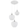 Illuminazione Globo Lighting Maxy Lampadario a sospensione Cromo, Bianco, 3-Luci