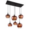 Illuminazione Globo Lighting Maxy Lampadario a sospensione Cromo, Nero, 6-Luci