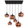 Illuminazione Globo Lighting Maxy Lampadario a sospensione Cromo, Nero, 6-Luci