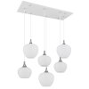 Illuminazione Globo Lighting Maxy Lampadario a sospensione Cromo, Bianco, 6-Luci