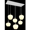 Illuminazione Globo Lighting Maxy Lampadario a sospensione Cromo, Bianco, 6-Luci