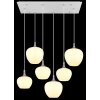 Illuminazione Globo Lighting Maxy Lampadario a sospensione Cromo, Bianco, 6-Luci