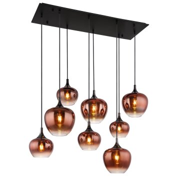 Illuminazione Globo Lighting Maxy Lampadario a sospensione Cromo, Nero, 8-Luci