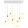 Illuminazione Globo Lighting Maxy Lampadario a sospensione Cromo, Bianco, 8-Luci