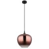 Illuminazione Globo Lighting Maxy Lampadario a sospensione Cromo, Nero, 1-Luce