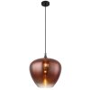 Illuminazione Globo Lighting Maxy Lampadario a sospensione Cromo, Nero, 1-Luce