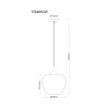 Illuminazione Globo Lighting Maxy Lampadario a sospensione Cromo, Bianco, 1-Luce